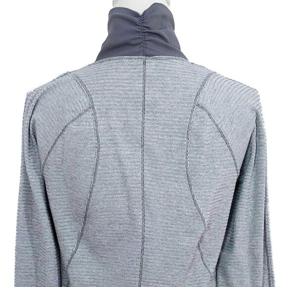 Lululemon Runderful 1/2 Zip Mini Check Pique White Heathered Slate/Slate - Picture 13 of 16